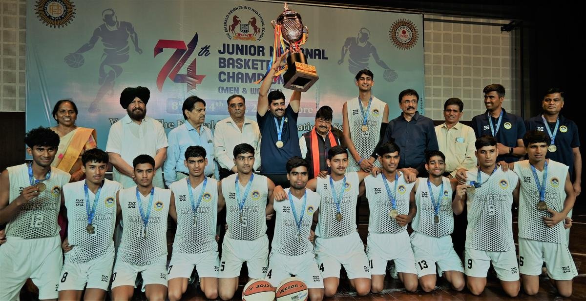 Rajasthan men outplayed Chandigarh 107-49 in the final of the 74th National junior basketball championship.